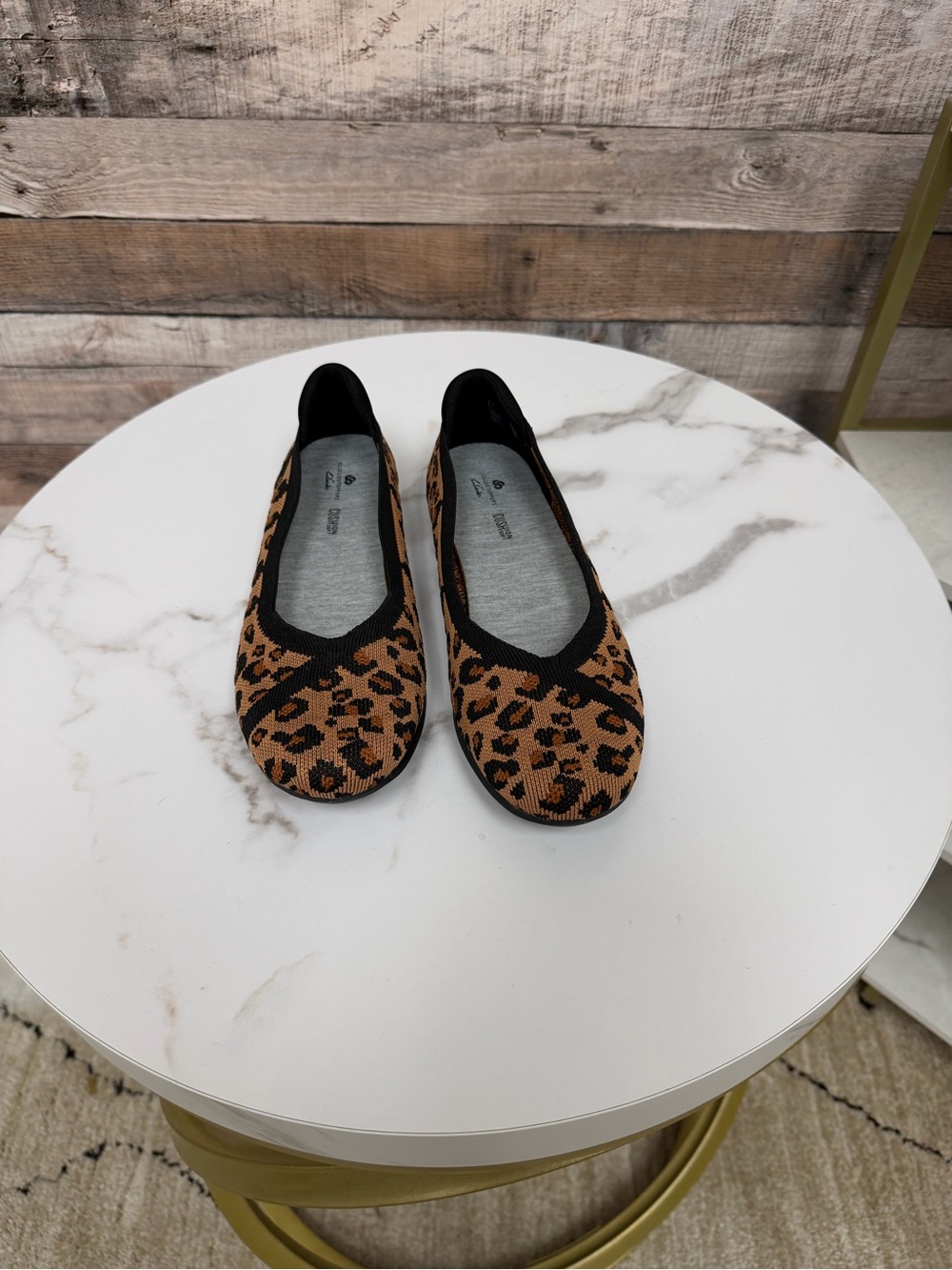 Cloudsteppers by Clarks Leopard Print Ballet Flats